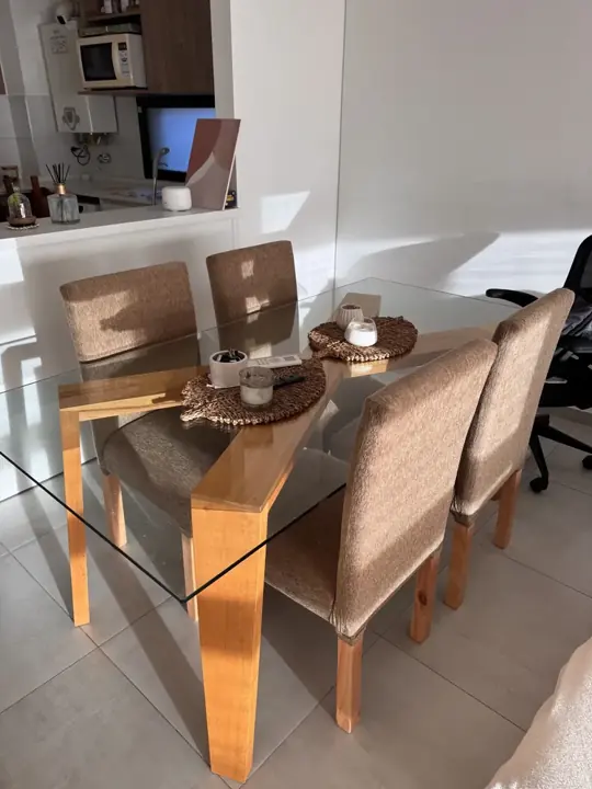 Foto de comprador de Silla Vestida Tela Chenille Suave x2 CEDISENO 1