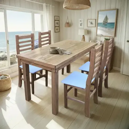Comedor rustico pino 120x70 con sillas a eleccion