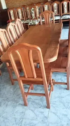 Juego comedor algarrobo 8 personas — angulo alternativo