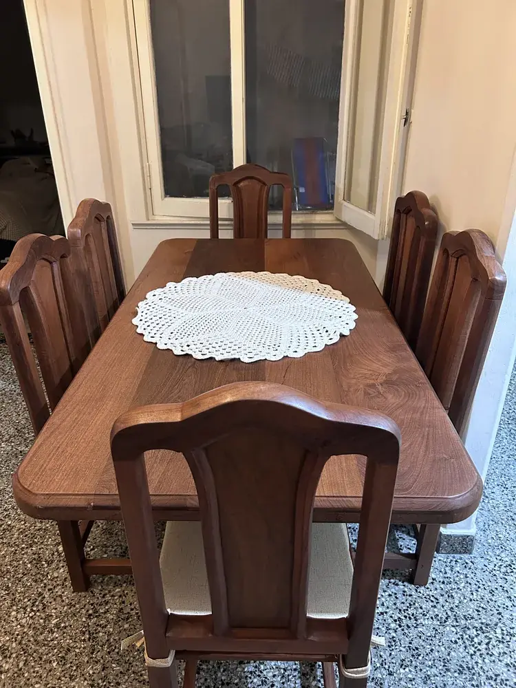 Mesa algarrobo expandible — mecanismo de extension