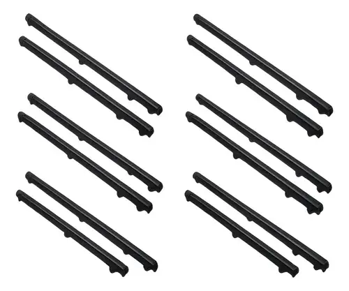Pack de 6 correderas Colisa plasticas para cajones — PVC negro