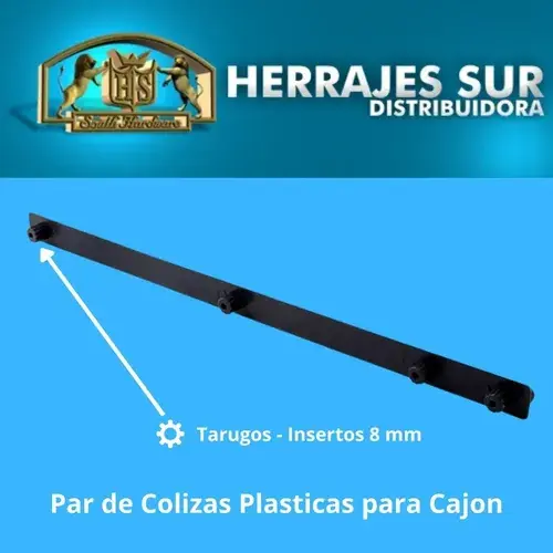 Corredera Colisa plastica — vista lateral