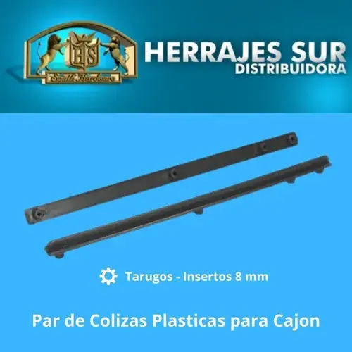 Corredera Colisa plastica — par de rieles