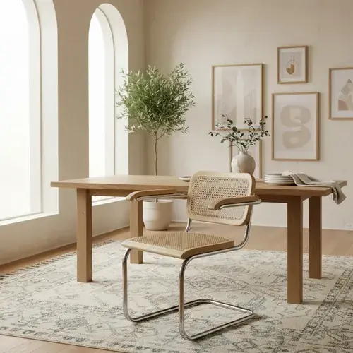 Sillas de madera y hierro para comedor — Santa Madera