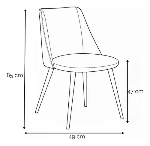 Tess Más que Sillas — asiento acolchado y patas marrón claro