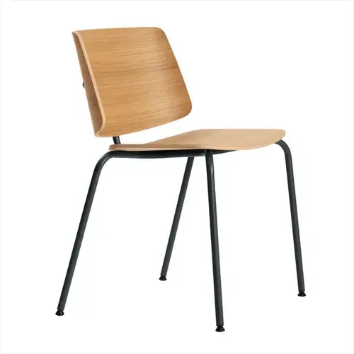 Sillas Tao Makom — detalle estructura hierro y asiento multilaminada