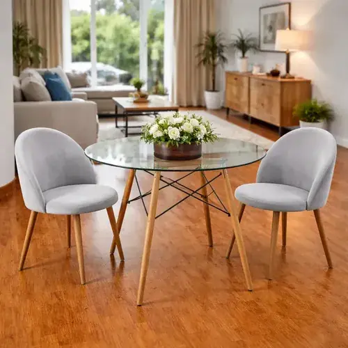 Silla Thea Gris Claro — pack x4 comedor
