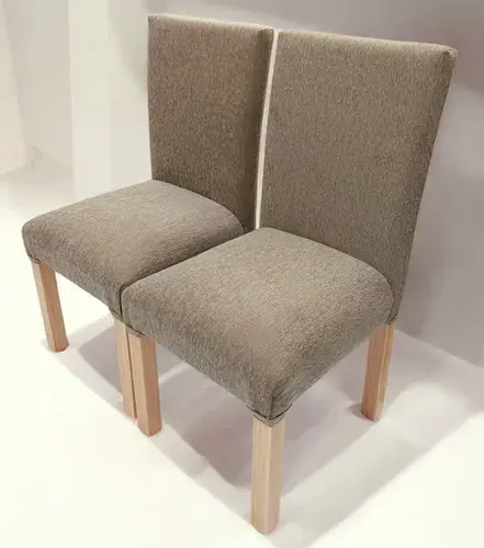 Silla Vestida Chenille x2 CEDISENO — madera con tapizado a elección