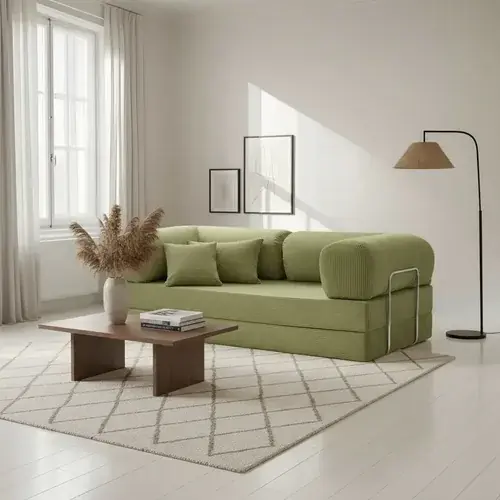 Sillón cama 3 cuerpos pana antimancha Teddy