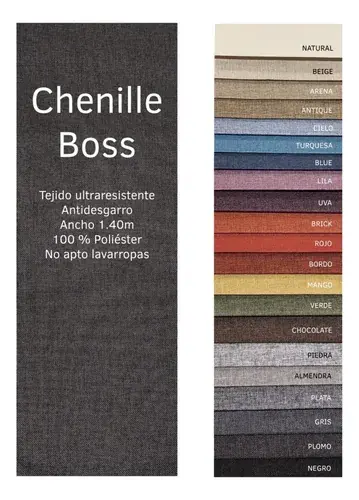 Sillon Venecia LaCity Home — detalle del chenille antidesgarro