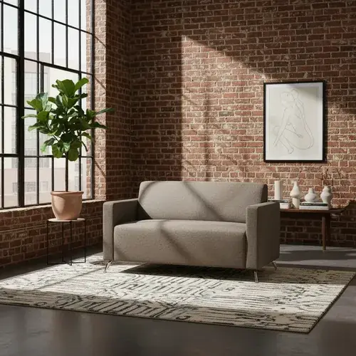 Sillón Stocco Home 2 cuerpos rústico chenille